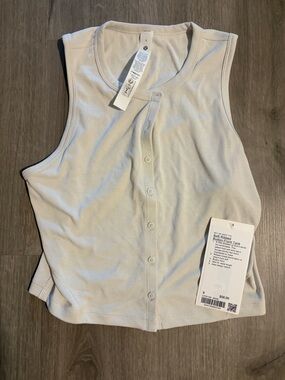Lululemon soft ribbed button front tank